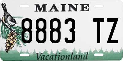 ME license plate 8883TZ