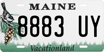 ME license plate 8883UY