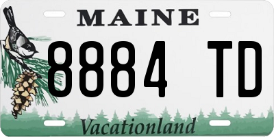 ME license plate 8884TD
