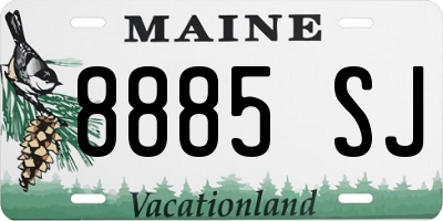 ME license plate 8885SJ