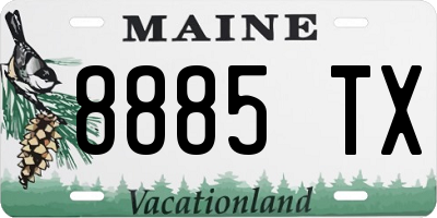 ME license plate 8885TX