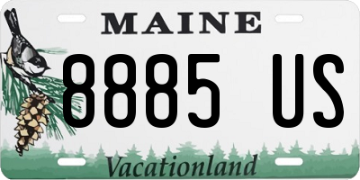 ME license plate 8885US
