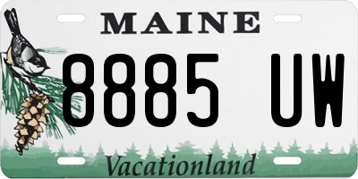 ME license plate 8885UW