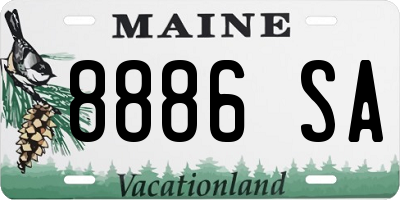 ME license plate 8886SA