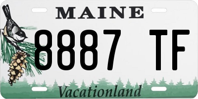 ME license plate 8887TF