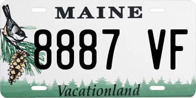 ME license plate 8887VF