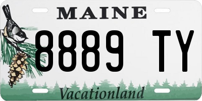 ME license plate 8889TY