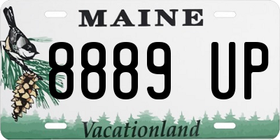 ME license plate 8889UP