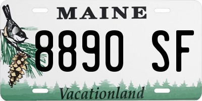 ME license plate 8890SF