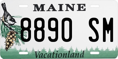 ME license plate 8890SM