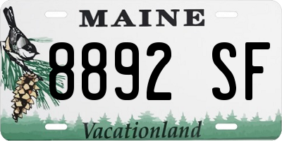 ME license plate 8892SF