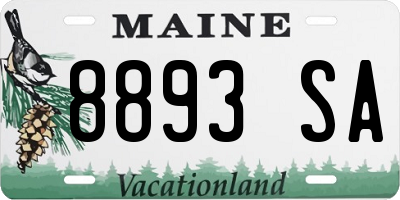 ME license plate 8893SA