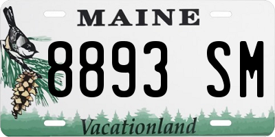 ME license plate 8893SM