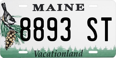ME license plate 8893ST