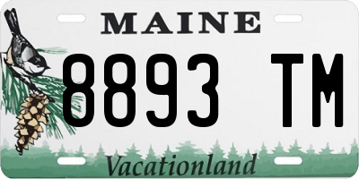 ME license plate 8893TM