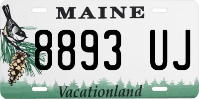 ME license plate 8893UJ