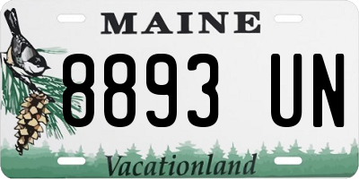 ME license plate 8893UN