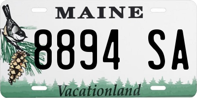 ME license plate 8894SA