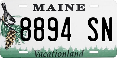 ME license plate 8894SN