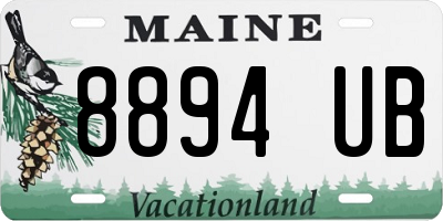 ME license plate 8894UB