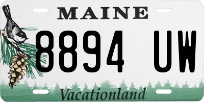 ME license plate 8894UW