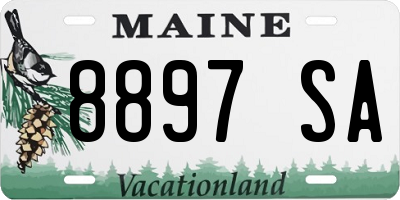 ME license plate 8897SA