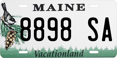 ME license plate 8898SA