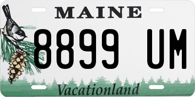 ME license plate 8899UM