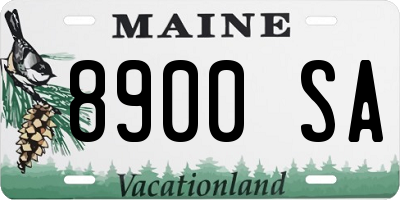 ME license plate 8900SA