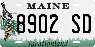 ME license plate 8902SD