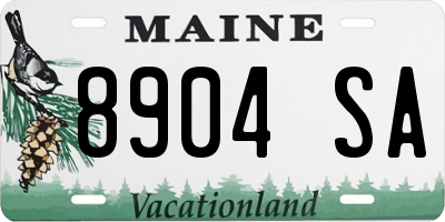 ME license plate 8904SA