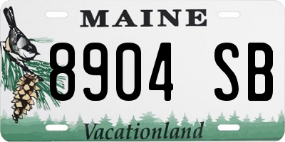 ME license plate 8904SB