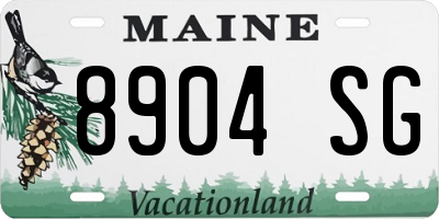 ME license plate 8904SG