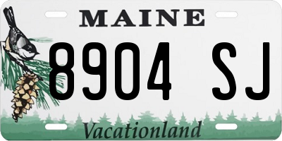 ME license plate 8904SJ