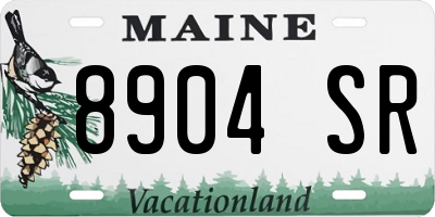 ME license plate 8904SR