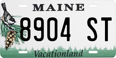 ME license plate 8904ST