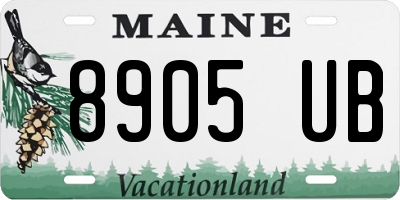 ME license plate 8905UB