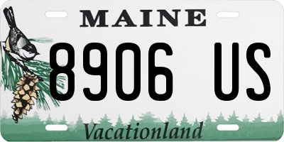 ME license plate 8906US