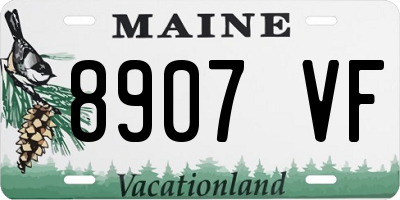 ME license plate 8907VF