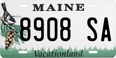 ME license plate 8908SA