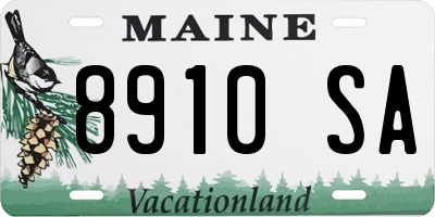 ME license plate 8910SA