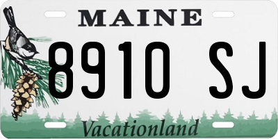 ME license plate 8910SJ