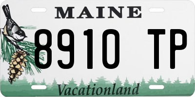 ME license plate 8910TP