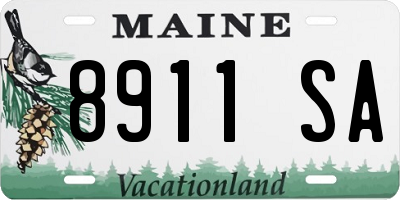 ME license plate 8911SA