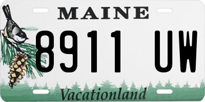 ME license plate 8911UW