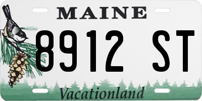 ME license plate 8912ST
