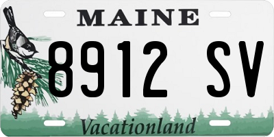 ME license plate 8912SV