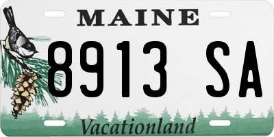 ME license plate 8913SA