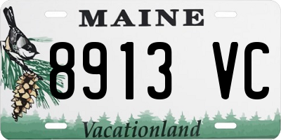 ME license plate 8913VC