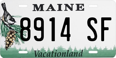 ME license plate 8914SF